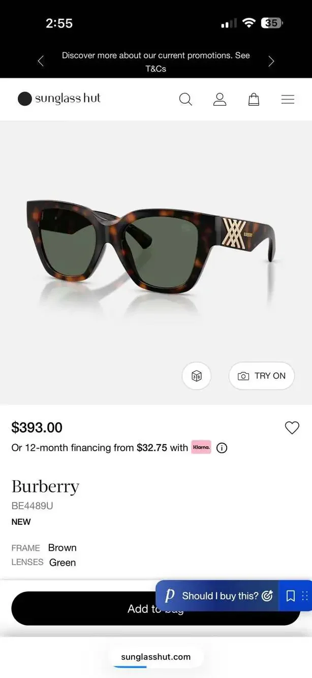 Burberry 4489U Sunglasses 300271 - Brown - Dark Havana Retail $393 Made in Italy